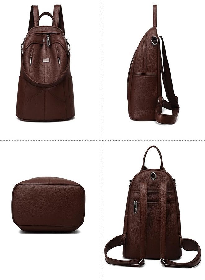 MUCHOVA Women Casual Travel Bags Stylish Medium Lightweight Backpack for Girls Fashion Multipurpose Shoulder Backpack (Chocolate) - Image 4